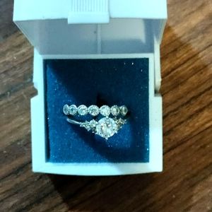 Beautiful wedding band with engagement ring for a price you can't beat